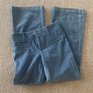 Blue Ribbed Corduroy Pants